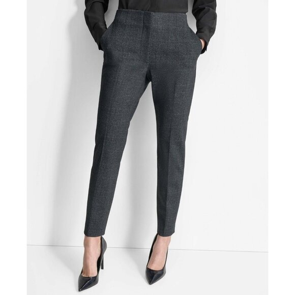 Dkny Womens High Rise Slim Leg Pull On Ankle Trousers Gray Size 18 NWT - Picture 1 of 3